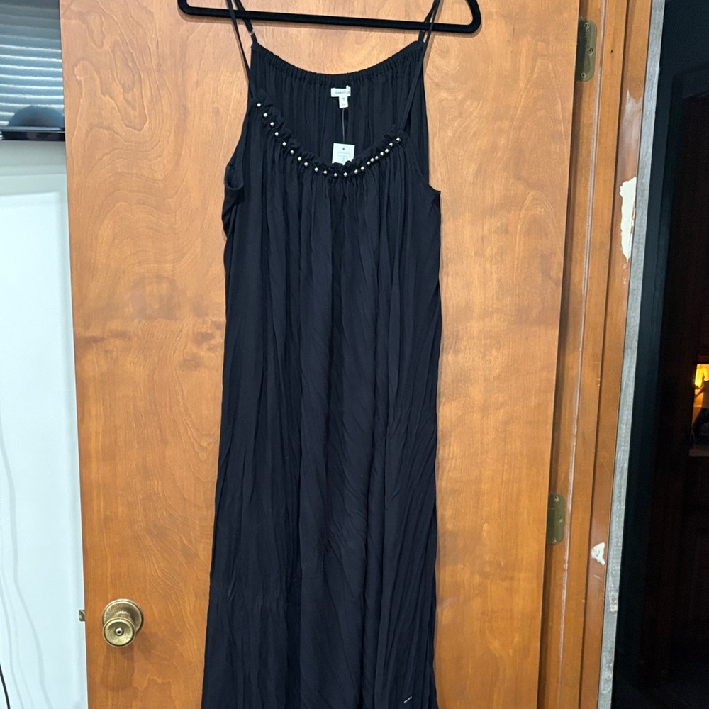 Maurices Black Maxi Dress with Beaded Detail